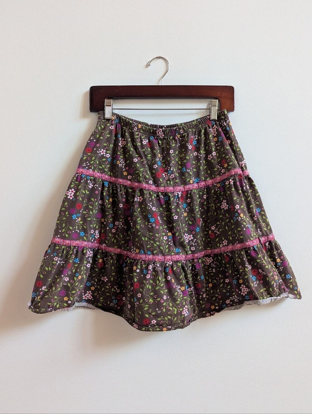 Hanna Andersson Skirt 14-16 Brown Floral